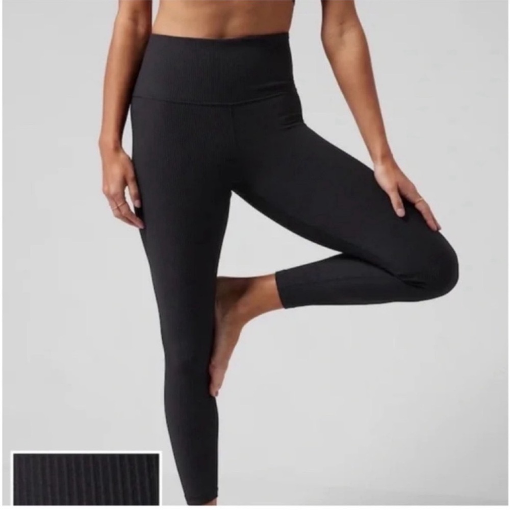 #256. Athleta Black Elation Rib Tight
